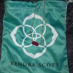 Purple Kendra Scott with gold chain